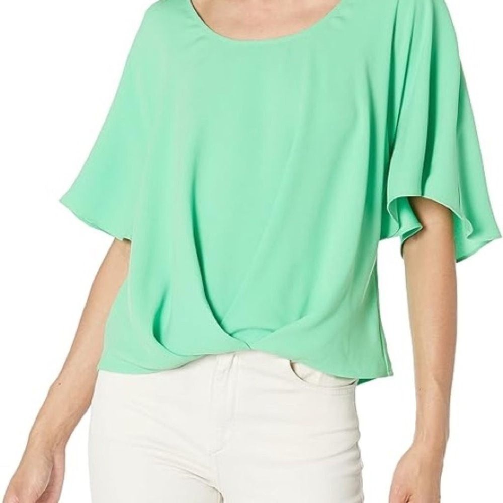Trina Turk Amour Green Blouse MSRP $198